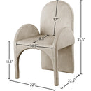 Color_Stone -- Summer Stone Velvet Upholstered Dining Arm Chair IMAGE 6