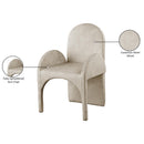  Color_Stone -- Summer Stone Velvet Upholstered Dining Arm Chair IMAGE 7
