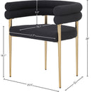  Color_Black/ Gold -- Meridian Brielle Dining Chair IMAGE 6