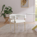  Color_Cream/ Gold -- Brielle Cream Boucle Fabric Upholstered Dining Chair IMAGE 2