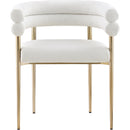  Color_Cream/ Gold -- Brielle Cream Boucle Fabric Upholstered Dining Chair IMAGE 4
