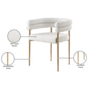  Color_Cream/ Gold -- Brielle Cream Boucle Fabric Upholstered Dining Chair IMAGE 7