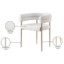 Meridian Brielle Cream Boucle Fabric Dining Chair IMAGE 7