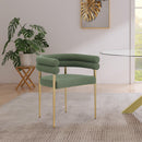  Color_Gold/ Green -- Brielle Green Boucle Fabric Upholstered Dining Chair IMAGE 2