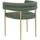  Color_Gold/ Green -- Brielle Green Boucle Fabric Upholstered Dining Chair IMAGE 3