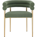  Color_Gold/ Green -- Brielle Green Boucle Fabric Upholstered Dining Chair IMAGE 4