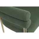  Color_Gold/ Green -- Brielle Green Boucle Fabric Upholstered Dining Chair IMAGE 5