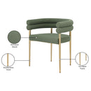  Color_Gold/ Green -- Brielle Green Boucle Fabric Upholstered Dining Chair IMAGE 7