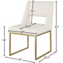  Color_Cream/ Gold -- Jayce Cream Vegan Leather Upholstered Dining Chair IMAGE 6