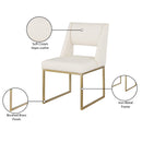 Meridian Jayce Cream Vegan Leather Dining Chair IMAGE 7