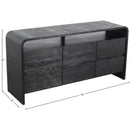  Meridian Cresthill Black Oak Wood Dresser IMAGE 8