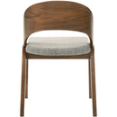  Color_Grey -- Woodson Grey Linen Textured Fabric Upholstered Dining Chair IMAGE 3