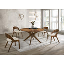  Meridian Woodson 54" Walnut Solid Wood And Walnut Veneer Dining Table IMAGE 2