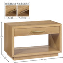 Meridian Avery Oak Wood Veneer Night Stand IMAGE 14