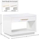  Color_White -- Avery White Solid Wood And Ash Veneer Nightstand IMAGE 14