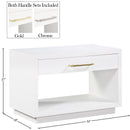 Meridian Avery White Wood Veneer Night Stand IMAGE 14