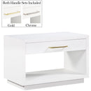 Meridian Avery 1-Drawer Nightstand 872White-NS IMAGE 1