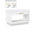  Color_White -- Avery White Solid Wood And Ash Veneer Nightstand IMAGE 1