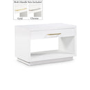  Color_White -- Avery White Solid Wood And Ash Veneer Nightstand IMAGE 1