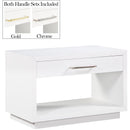  Color_White -- Avery White Solid Wood And Ash Veneer Nightstand IMAGE 2