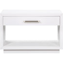  Color_White -- Avery White Solid Wood And Ash Veneer Nightstand IMAGE 6