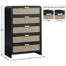  Color_Black -- Meridian Sage 5 Drawer Chest IMAGE 14