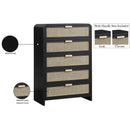  Color_Black -- Meridian Sage 5 Drawer Chest IMAGE 15