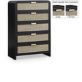  Color_Black -- Meridian Sage 5 Drawer Chest IMAGE 1