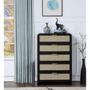 Color_Black -- Meridian Sage 5 Drawer Chest IMAGE 3