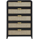  Color_Black -- Meridian Sage 5 Drawer Chest IMAGE 5