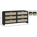 Color_Black -- Meridian Sage 6 Drawer Dresser IMAGE 14