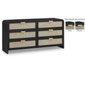  Color_Black -- Meridian Sage 6 Drawer Dresser IMAGE 1
