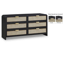  Color_Black -- Meridian Sage 6 Drawer Dresser IMAGE 1