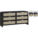  Color_Black -- Meridian Sage 6 Drawer Dresser IMAGE 2