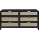  Color_Black -- Meridian Sage 6 Drawer Dresser IMAGE 5