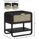  Color_Black -- Meridian Sage 1 Drawer Nightstand IMAGE 16