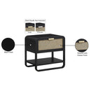  Color_Black -- Meridian Sage 1 Drawer Nightstand IMAGE 17
