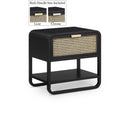  Color_Black -- Meridian Sage 1 Drawer Nightstand IMAGE 1