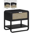  Color_Black -- Meridian Sage 1 Drawer Nightstand IMAGE 2