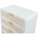  Color_White -- Sage White Solid Wood And Natural Cane Wood Chest IMAGE 10
