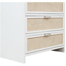  Color_White -- Sage White Solid Wood And Natural Cane Wood Chest IMAGE 11