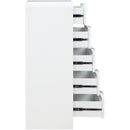  Color_White -- Sage White Solid Wood And Natural Cane Wood Chest IMAGE 7