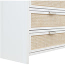  Color_White -- Sage White Solid Wood And Natural Cane Wood Dresser IMAGE 11