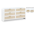  Color_White -- Sage White Solid Wood And Natural Cane Wood Dresser IMAGE 1