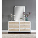  Meridian Sage White Solid Wood Mirror IMAGE 2