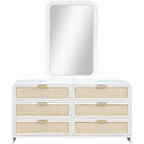  Meridian Sage White Solid Wood Mirror IMAGE 3