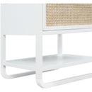  Color_White -- Sage White Solid Wood And Natural Cane Nightstand IMAGE 13