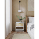  Color_White -- Sage White Solid Wood And Natural Cane Nightstand IMAGE 3