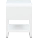  Color_White -- Sage White Solid Wood And Natural Cane Nightstand IMAGE 8