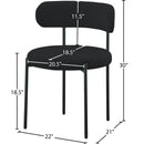  Color_Black -- Meridian Beacon Dining Chair IMAGE 7